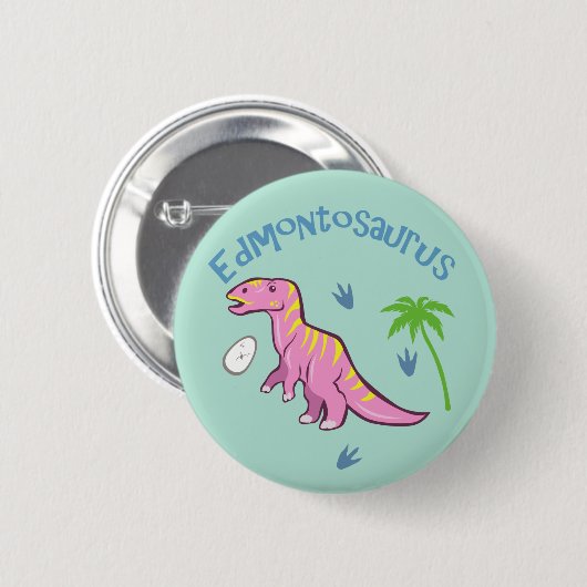 Niedlich Edmontosaurus Button (Vorne & Hinten)