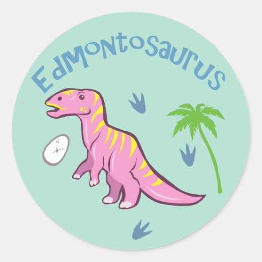 Niedlich Edmontosaurus Runder Aufkleber (Vorderseite)