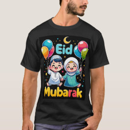 Niedlich Eid Mubarak Cartoon Kids Mens Tshirt