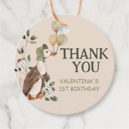 Niedlich ein Albernes Gänse Vintag Erster Geburtst Geschenkanhänger