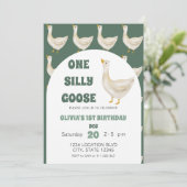Niedlich ein Albernes Gänsegeschlecht neutraler Ge Einladung (Stehend Vorderseite)