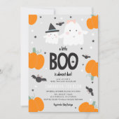 Niedlich "ein kleines BOO ist fast fällig" Boy Bab Einladung (Vorderseite)