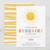 Niedlich ein wenig Sonnenschein Baby Dusche Einladung (Vorne/Hinten)