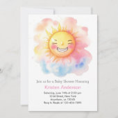 Niedlich ein wenig Sonnenschein-Mädchen-Dusche Einladung (Vorderseite)