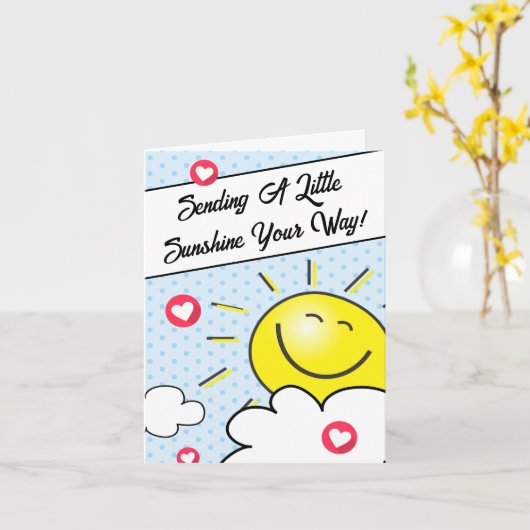 Niedlich ein wenig Sonnenschein zu senden Karte (Gelbe Blume)