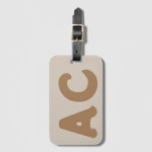 Niedlich Eindeutige Anfangsmonogramm Personalisier Gepäckanhänger (Vorderseite Vertikal)
