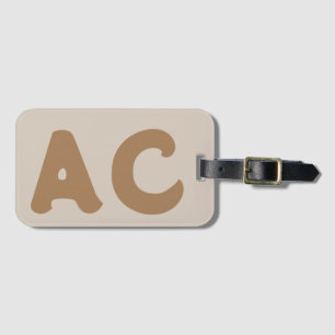 Niedlich Eindeutige Anfangsmonogramm Personalisier Gepäckanhänger