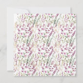 Niedlich eine kleine Wildblume Lila Babydusche Einladung (Rückseite)