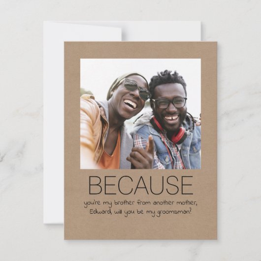 Niedlich einfach, werden Sie mein Trauzeuge Foto s (Vorderseite)