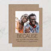 Niedlich einfach, werden Sie mein Trauzeuge Foto s (Vorne/Hinten)