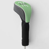 Niedlich Einfache grüne Monogrammbezeichnung + Ini Golf Headcover (angewinkelt)