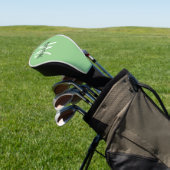 Niedlich Einfache grüne Monogrammbezeichnung + Ini Golf Headcover (In SItu)