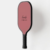 Niedlich Einfache Rose Rosa Monogramm Vollständige Pickleball Schläger (Links)