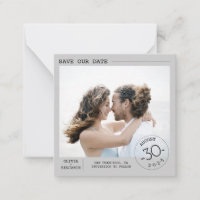 Niedlich Einfache und elegante Fotokarte Save the 