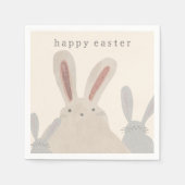 Niedlich Einfache Wasserfarbe Bunny Easter Napkins Serviette (Vorderseite)