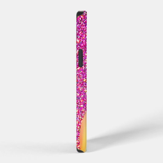 Niedlich Einhorn Rosa Glitzer Personalisiert Kinde iPhone Hülle (Rechte Seite)