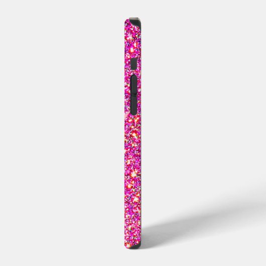 Niedlich Einhorn Rosa Glitzer Personalisiert Kinde iPhone Hülle (Linke Seite)