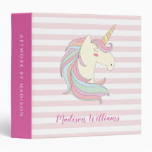 Niedlich Einhorn Rosa Streifen Magisches Pferd Gir