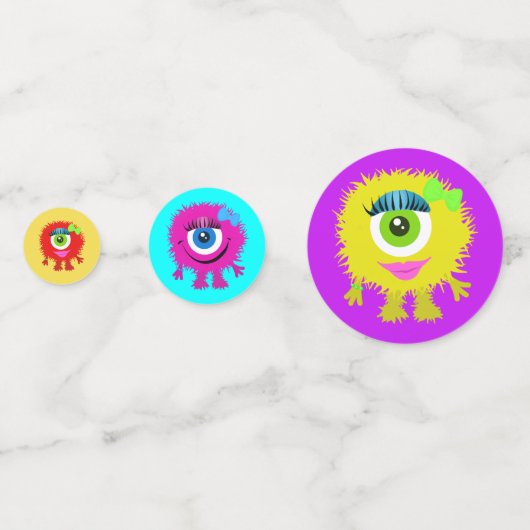 Niedlich eins Mit Augen Monster Konfetti (Vorderseiten)