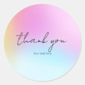 Niedlich Einzigartiger Holograph Pastel Rainbow Vi Runder Aufkleber (Vorderseite)