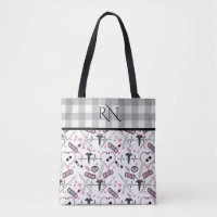 Niedlich EKG Nurse | Doctor Med Pattern Monogramm