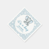 Niedlich Elefantenblau Es ist eine Baby-Dusche Serviette (Ecke)