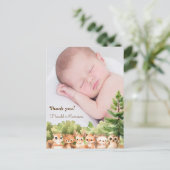 Niedlich Elegant Baby Shower Vielen Dank Postkarte (Stehend Vorderseite)