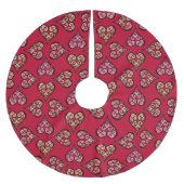 Niedlich & elegant Boho Hearts Vintages Muster Polyester Weihnachtsbaumdecke (Vorderseite)