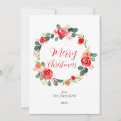 Niedlich Elegant Frohe Weihnachten Blumenreath (Vorderseite)