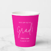 Niedlich Elegant heißen Rosa Herzlichen Glückwunsc Pappbecher (Vorderseite)