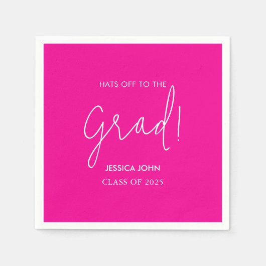 Niedlich Elegant heißen Rosa Herzlichen Glückwunsc Serviette (Vorderseite)