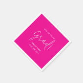 Niedlich Elegant heißen Rosa Herzlichen Glückwunsc Serviette (Ecke)