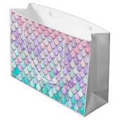 Niedlich, elegant, Mädchen, Rosa, Geburtstag, Gesc Große Geschenktüte (Rückseite Schrägansicht)