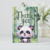 Niedlich Elegant Panda Dankeskarte (Stehend Vorderseite)