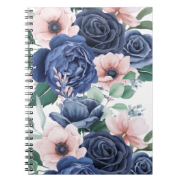 Niedlich Elegante Blaue Rose Notizblock