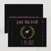Niedlich Elegante Einfache Save the Date Postkarte (Vorne/Hinten)