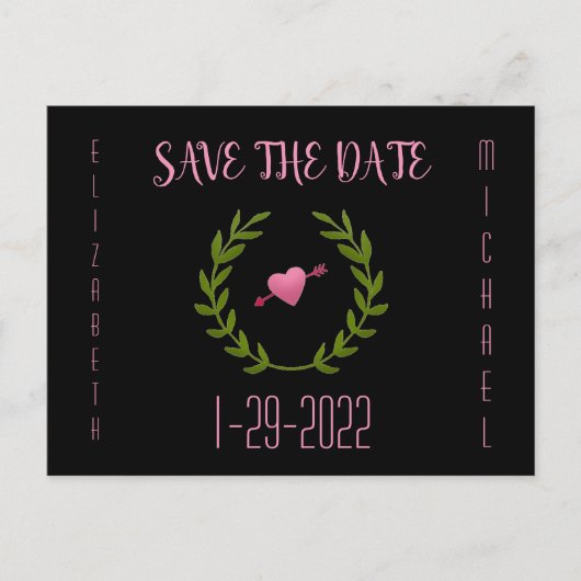 Niedlich Elegante Einfache Save the Date Postkarte (Vorderseite)
