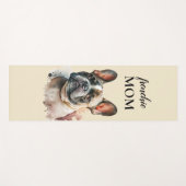 Niedlich Elegante Frenchie Mama Fitness Yogamatte (Vorderseite (Horizontal))