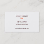 Niedlich Elegante Orange Wildblumen Blumen Visitenkarte (Rückseite)