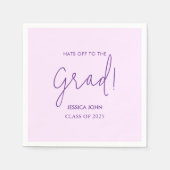 Niedlich Eleganter Lila Glückwunsch Abschluss Serviette (Vorderseite)