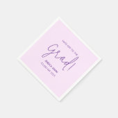 Niedlich Eleganter Lila Glückwunsch Abschluss Serviette (Ecke)