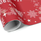 Niedlich Eleganter Santa Claus Rudolph Personalisi Geschenkpapier (Rolleneckpunkt)