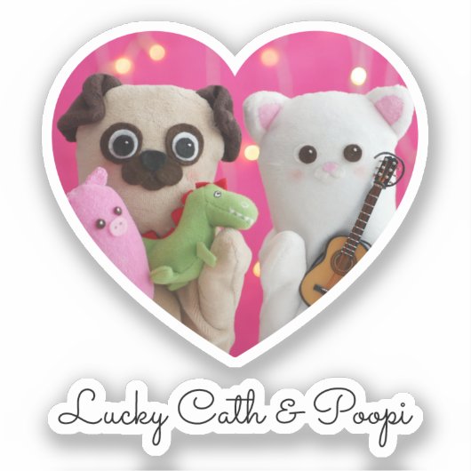 Niedlich Elegantes Foto mit einfachem Minimalistis Aufkleber (Vorderseite)