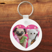 Niedlich Elegantes Foto mit einfachem Minimalistis Schlüsselanhänger (Rückseite)