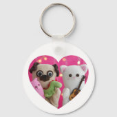 Niedlich Elegantes Foto mit einfachem Minimalistis Schlüsselanhänger (Rückseite)