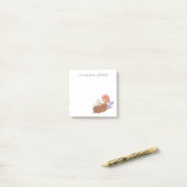 Niedlich Elegantes rosa Lila Siegel Meerjungfrau Post-it Klebezettel (Auf Schreibtisch)