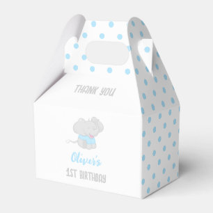 Niedlich Elephant 1. Geburtstag Blue Favor Box Geschenkschachtel