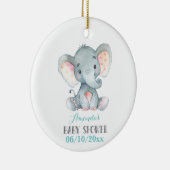 Niedlich Elephant Baby Dusche Aquamarin Aqua Türki Keramik Ornament (Rechts)