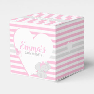 Niedlich Elephant Baby Dusche Pink Gevor Box Geschenkschachtel