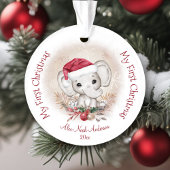 Niedlich Elephant Baby First Christmas Boy Acrylic Ornament
